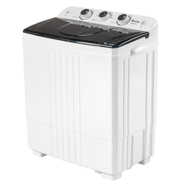  美规 XPB45-428S 20lbs (12lbs 8lbs) 洗衣机 110V 110V,400W 双桶 带排水泵 塑料 黑色盖板 半自动-5