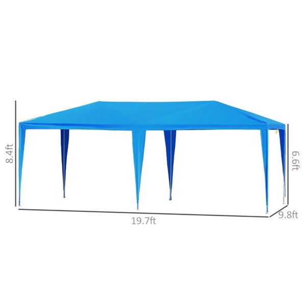 10'x 20'Gazebo雨棚派对帐篷，蓝色-AS-9