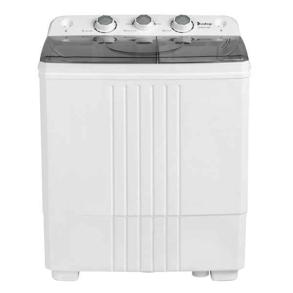  美规 XPB45-428S 20lbs (12lbs 8lbs) 洗衣机 110V 110V,400W 双桶 带排水泵 塑料 灰色盖板 半自动-2