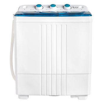  美规 XPB45-428S 20lbs (12lbs 8lbs) 洗衣机 110V 110V,400W 双桶 带排水泵 塑料 蓝色盖板 半自动