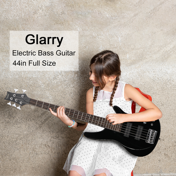 【AM不售卖】Glarry GIB 5弦 开放式双-双拾音器 黄酸枝指板 IB贝司 黑色-2