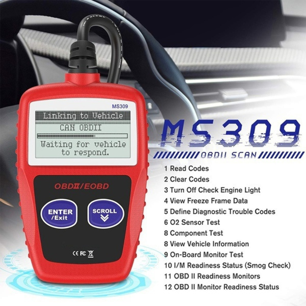 MS309 OBDII 汽车故障检测仪 汽车诊断工具 读卡器 汽车维修 汽车诊断工具-5