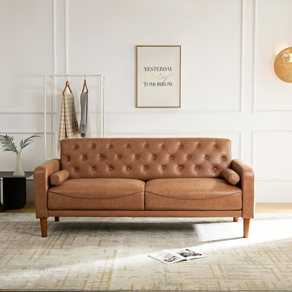 舒适真皮PU沙发床、坚固耐用沙发椅，适用于客厅、会客室。-1