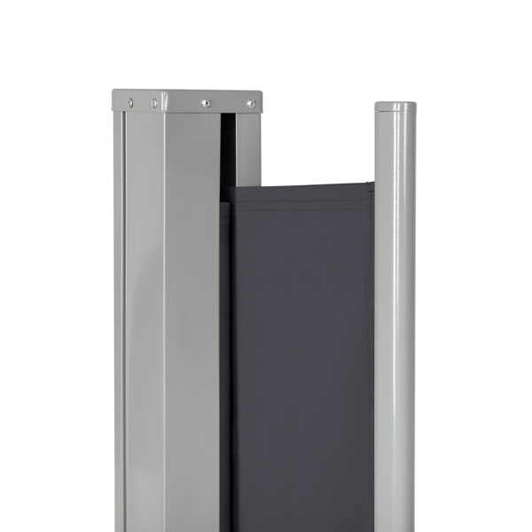 300*180cm 深灰色 侧拉篷 铝铁框架 涤纶布 长方形 可调节壁挂 N001-9