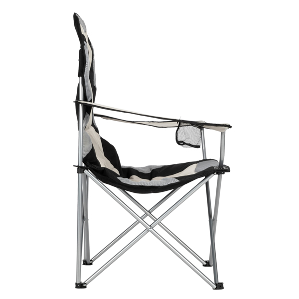 36*23*41in 黑色 野营椅 灰色铁框架 米白色 黑色夹棉牛津布 100.00kg N001-6
