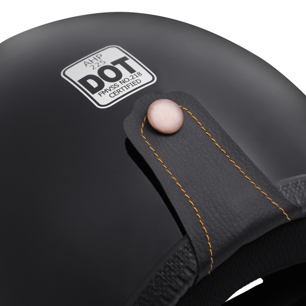 复古喷气机头盔踏板车头盔带面罩的复古摩托车头盔黑色，中码-8