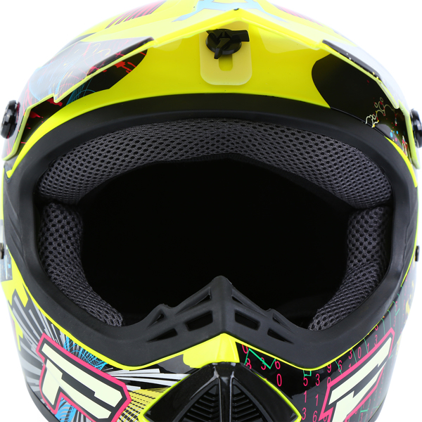 DOT 成人越野头盔 越野摩托车头盔 越野车 ATV 摩托车头盔 手套 护目镜 黄色L尺寸-15
