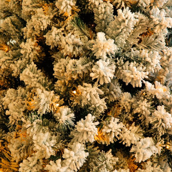 7.5ft 绿色植绒 350灯 暖色9模式带遥控器 1450枝头 自动树结构 PVC材质 圣诞树 N101-21
