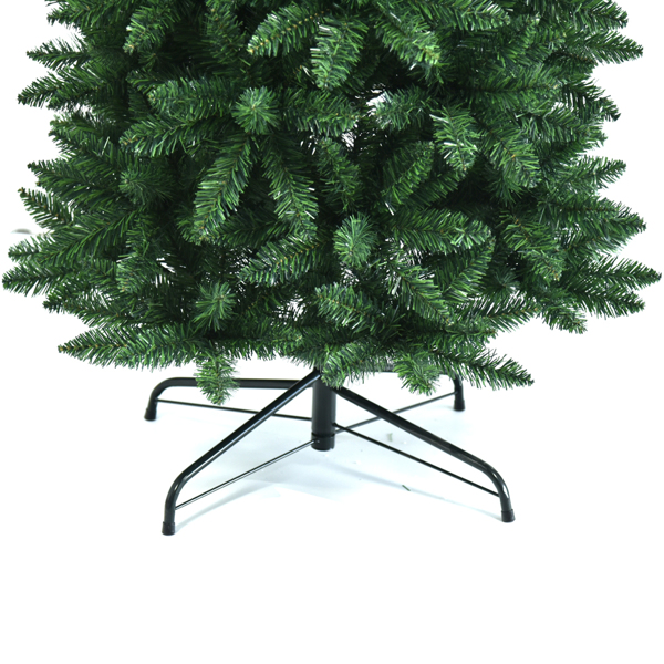 7.5ft 绿色尖头 1075枝头 铅笔造型 自动树结构 PVC材质 圣诞树 N101-12