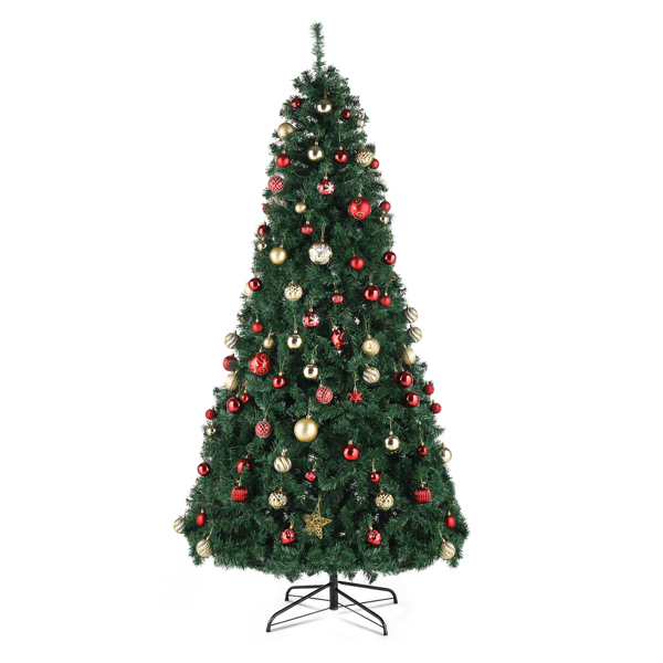  7ft 绿色 80灯 暖色8模式 1050枝头 自动树结构 PVC材质 圣诞树 欧规 N101-2