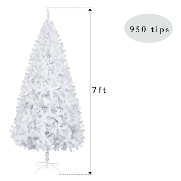白色 7ft 950枝头 PVC材质 圣诞树 N101 欧洲-10