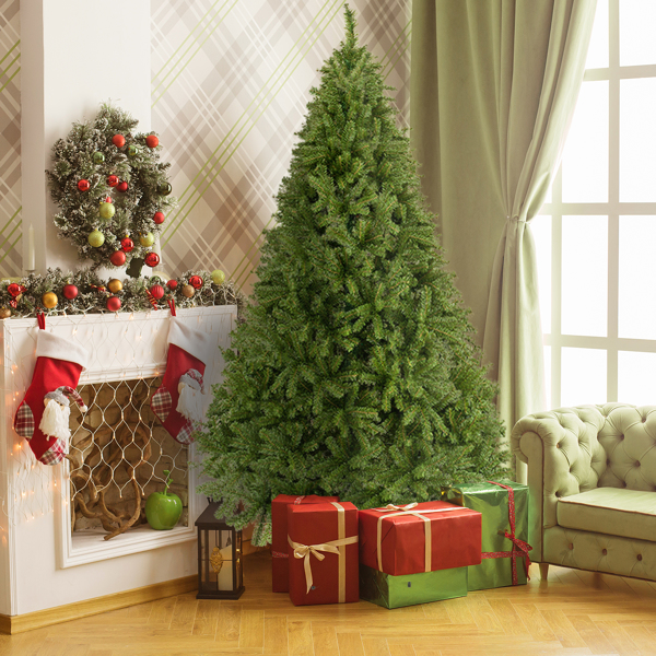 7.5ft 绿色 1450枝头 自动树结构 PVC材质 圣诞树 N101-42