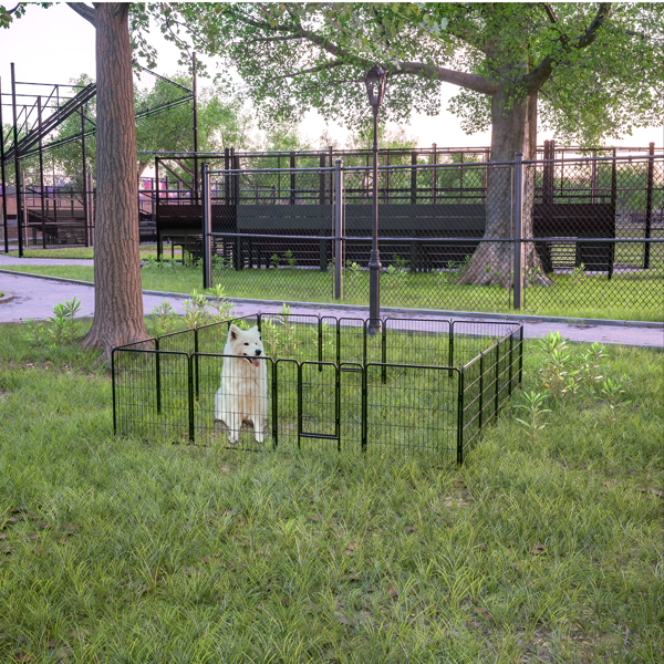 32英寸16面板户外重型围栏，临时宠物围栏-8