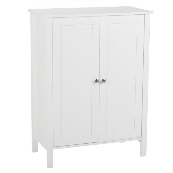  白色 油漆面密度板 竖纹 双门 浴室立柜 N201-2