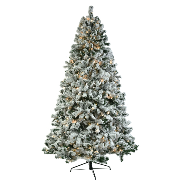 7.5ft 绿色植绒 350灯 暖色9模式带遥控器 1450枝头 自动树结构 PVC材质 圣诞树 N101-25
