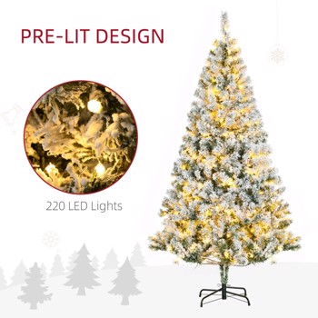   圣诞树，结满雪霜的树枝，暖白色LED灯   -AS