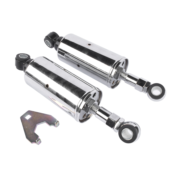  减震器 Rear Suspension Shocks Set Adjustable for Harley Softail Models 1989-1999 Silver-1