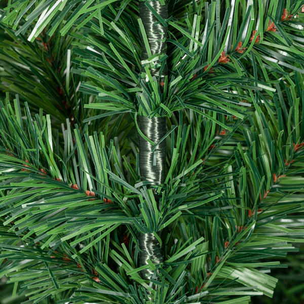 7ft 绿色植绒 1350枝头 61松果 自动树结构 PVC材质 圣诞树 N101-22