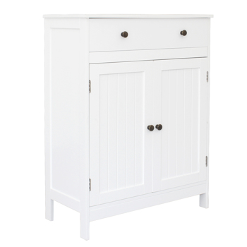  白色 油漆面密度板 双门 单抽 浴室立柜 N201