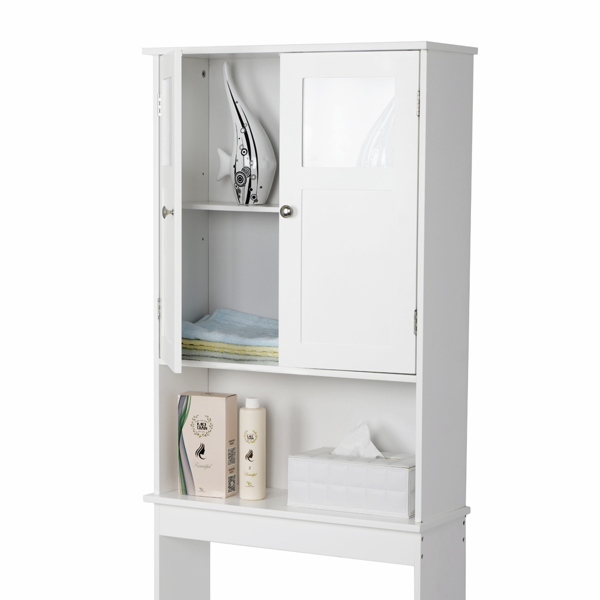  白色 油漆面密度板 双门 马桶柜 浴室立柜 N201-7