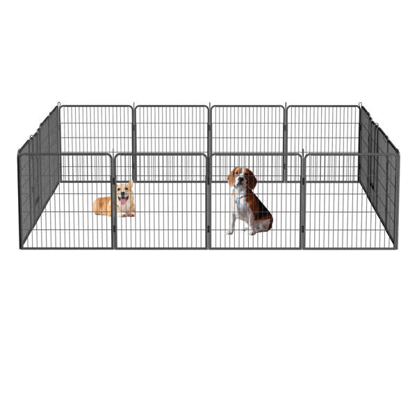 32英寸16面板户外重型围栏，临时宠物围栏-1