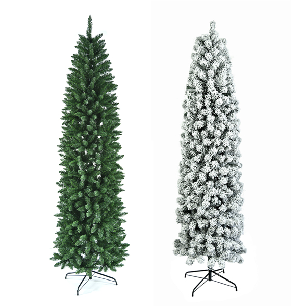 7.5ft 绿色尖头 1075枝头 铅笔造型 自动树结构 PVC材质 圣诞树 N101-11