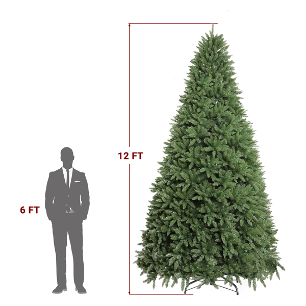  12ft 绿色 7794枝尖头 自动树结构 PVC材质 圣诞树 N101-6