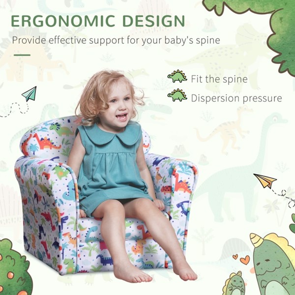  厚垫设计儿童沙发扶手椅 -3