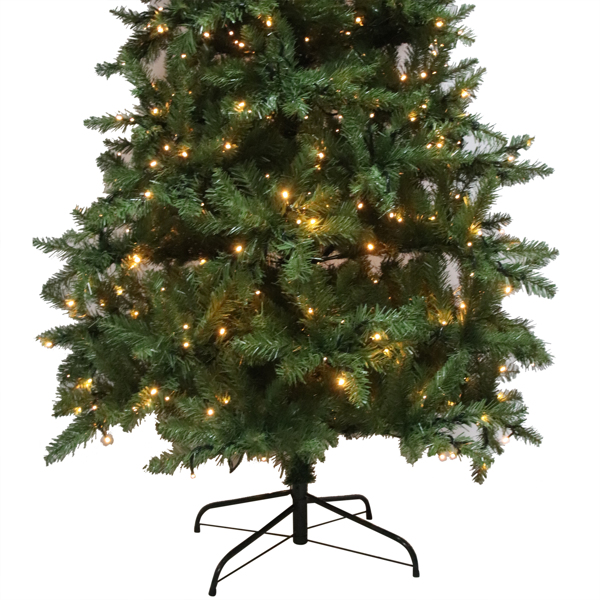 7.5ft 绿色 550灯 暖色8模式 1486枝头 PVC材质 圣诞树 美规 N101-4
