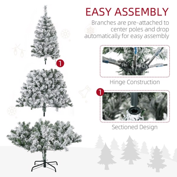   圣诞树，结满雪霜的树枝，暖白色LED灯   -AS-11