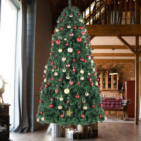  12ft 绿色 7794枝尖头 自动树结构 PVC材质 圣诞树 N101-12