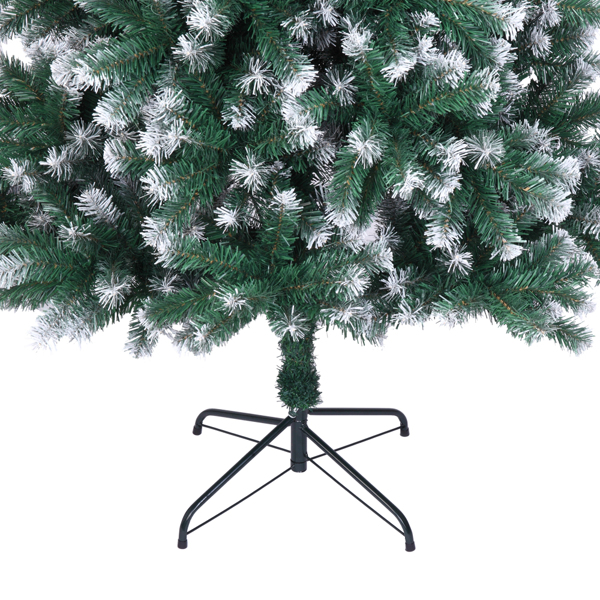 7ft 绿色喷白 1349枝尖头 PVC材质 圣诞树 N101-6