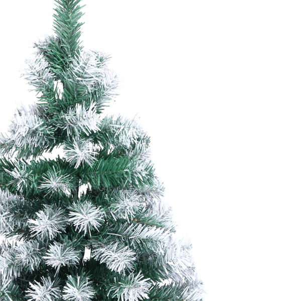 7ft 绿色喷白 1349枝尖头 PVC材质 圣诞树 N101-4