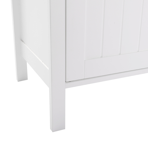  白色 油漆面密度板 竖纹 双门 浴室立柜 N201-4