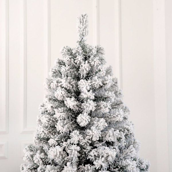 6ft 绿色植绒 250灯 暖白双色8模式 928枝头 自动树结构 PVC材质 圣诞树 美规 N101-57