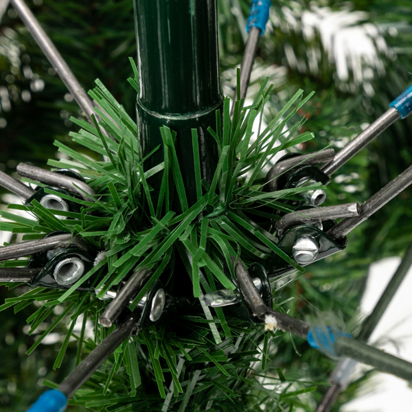 7ft 绿色植绒 1350枝头 61松果 自动树结构 PVC材质 圣诞树 N101-53
