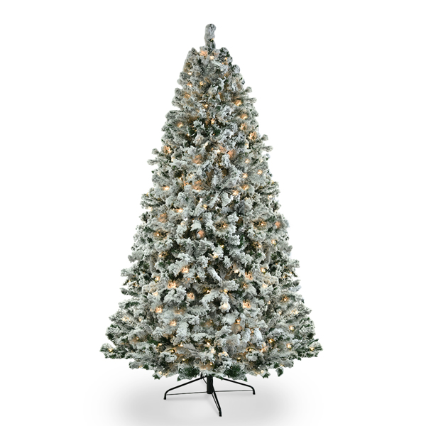 6ft 绿色植绒 550灯 暖色8模式 1202枝头 自动树结构 PVC材质 圣诞树 美规 N101-17