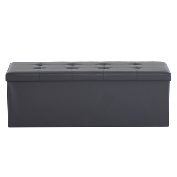  光面拉点 PVC 密度板 可折叠储物 脚凳 110*38*38cm 黑色PVC-1 N201-BQ-31