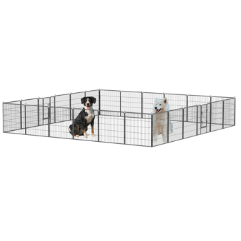 32英寸24面板户外重型围栏，临时宠物围栏