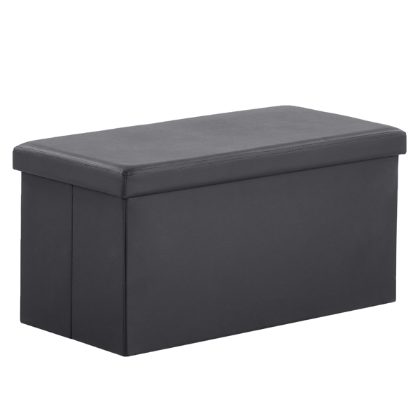  光面 PVC 密度板 可折叠储物 脚凳 GB-英标 76*38*38cm 黑色PVC-1 N201-BQ-2