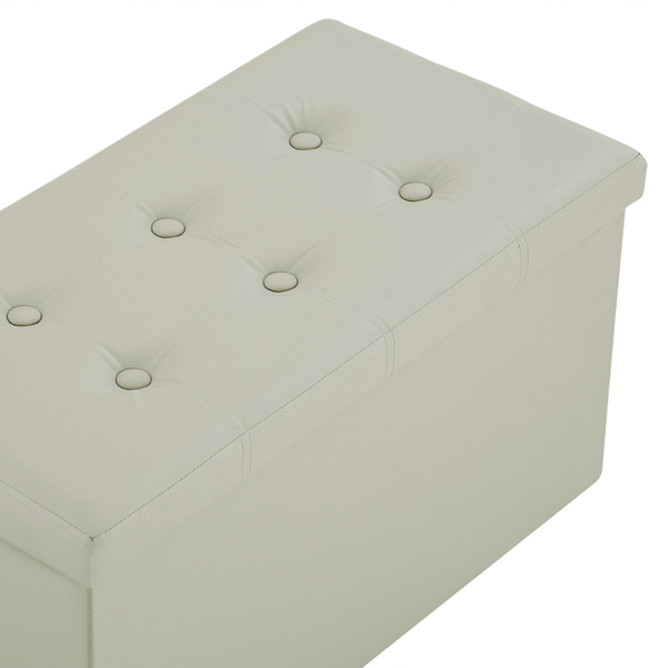  光面拉点 PVC 密度板 可折叠储物 脚凳 76*38*38cm 橡灰色PVC-30 N201-BQ-6