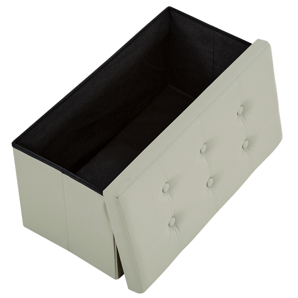  拉点 PVC 密度板 可折叠储物 脚凳 GB-英标 76*38*38cm 橡灰色PVC-30 N201-BQ-12