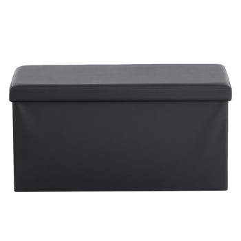  光面 PVC 密度板 可折叠储物 脚凳 76*38*38cm 黑色PVC-1 N201-BQ