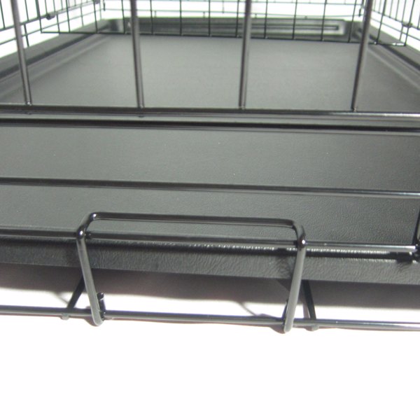  42寸 铁 可折叠 带分隔栏 塑料托盘 黑色 猫狗笼 N001-3