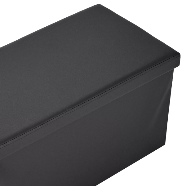  光面 PVC 密度板 可折叠储物 脚凳 76*38*38cm 黑色PVC-1 N201-BQ-1