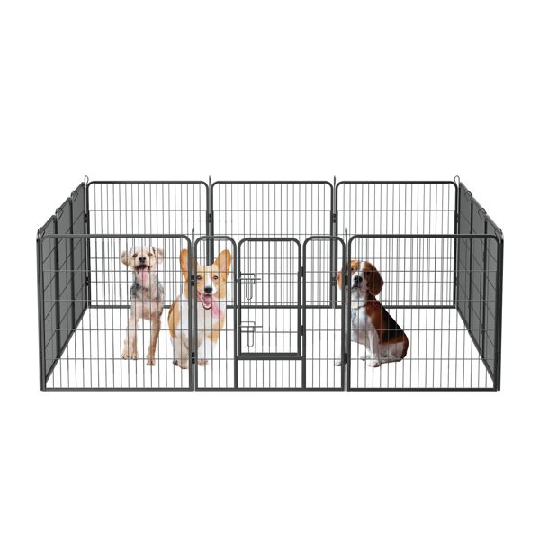 32英寸12面板户外重型围栏，临时宠物围栏-4
