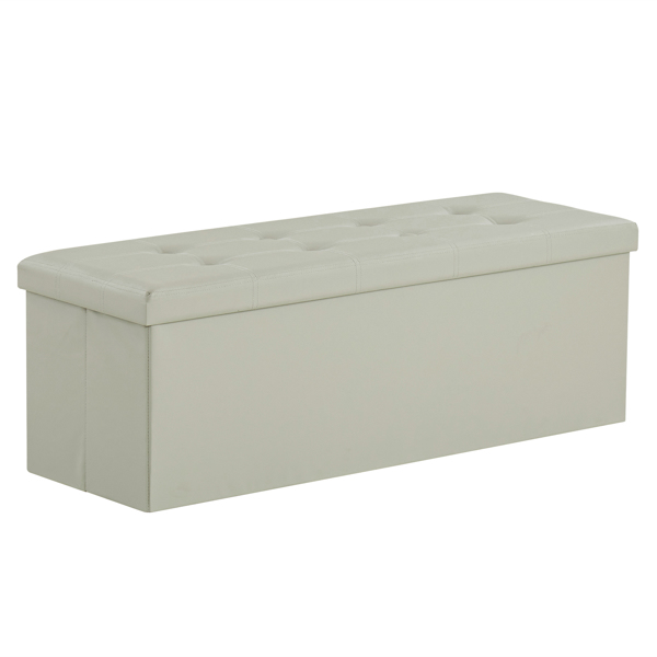  光面拉点 PVC 密度板 可折叠储物 脚凳 110*38*38cm 橡灰色PVC-30 N201-BQ-2
