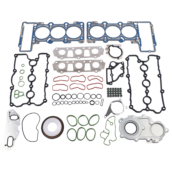 发动机大修包 Cylinder Head Valve Cover Gaskets Seals Kit For Audi 3.0 TFSI A4 A5 A6 A7 A8 Q5 06E103148AG 06E103149AG-12