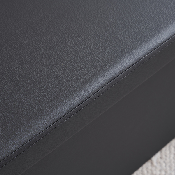  光面 PVC 密度板 可折叠储物 脚凳 76*38*38cm 黑色PVC-1 N201-BQ-12