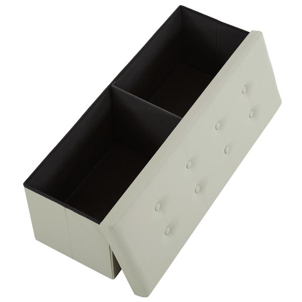  光面拉点 PVC 密度板 可折叠储物 脚凳 110*38*38cm 橡灰色PVC-30 N201-BQ-6